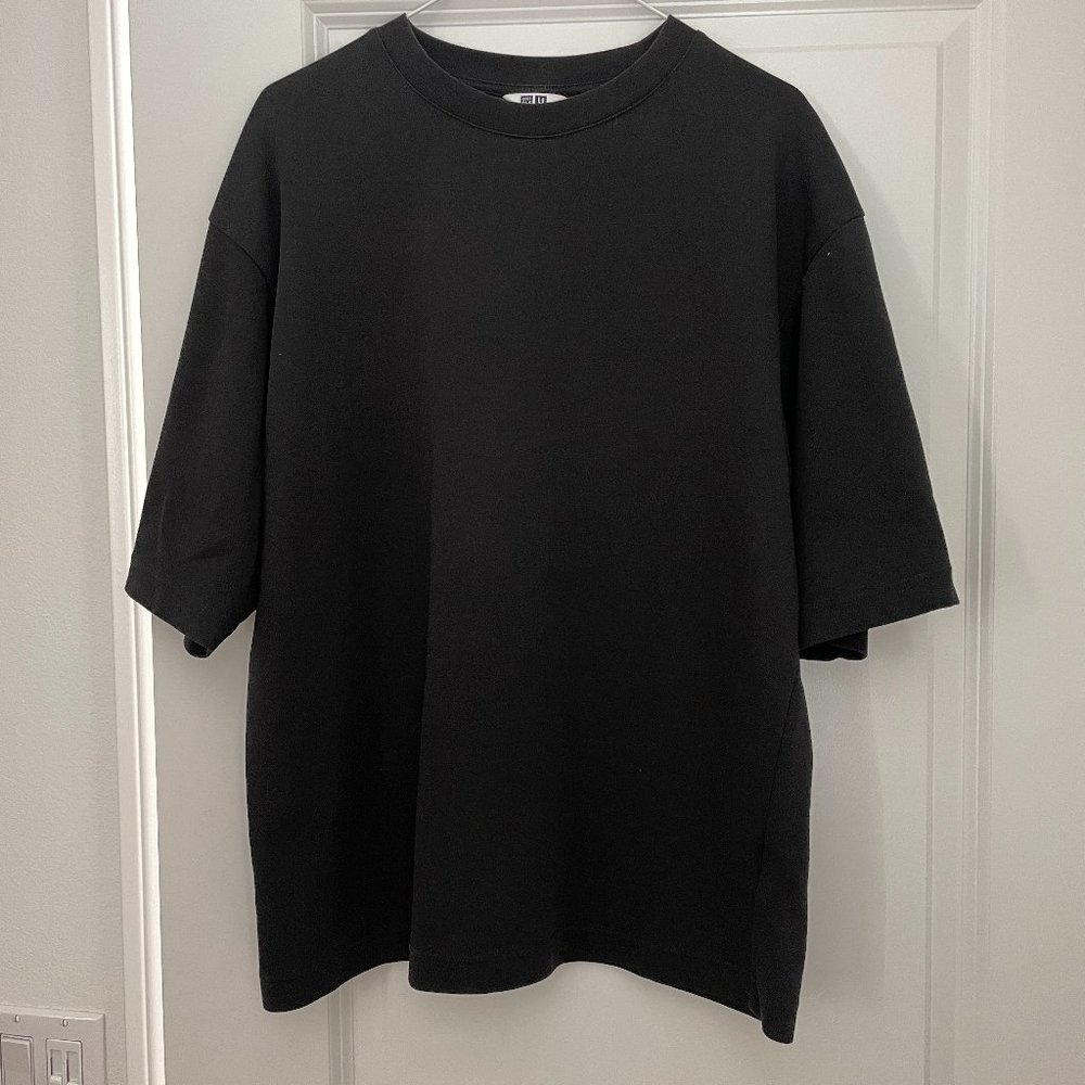 UNIQLO Men AIRism Cotton Oversized Crew Neck T-Shirt